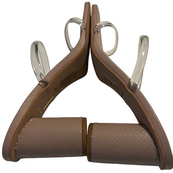 Dolce Vita Clear Double Strap Snake Print Heel Sandals Size 9.5 - Picture 10 of 16